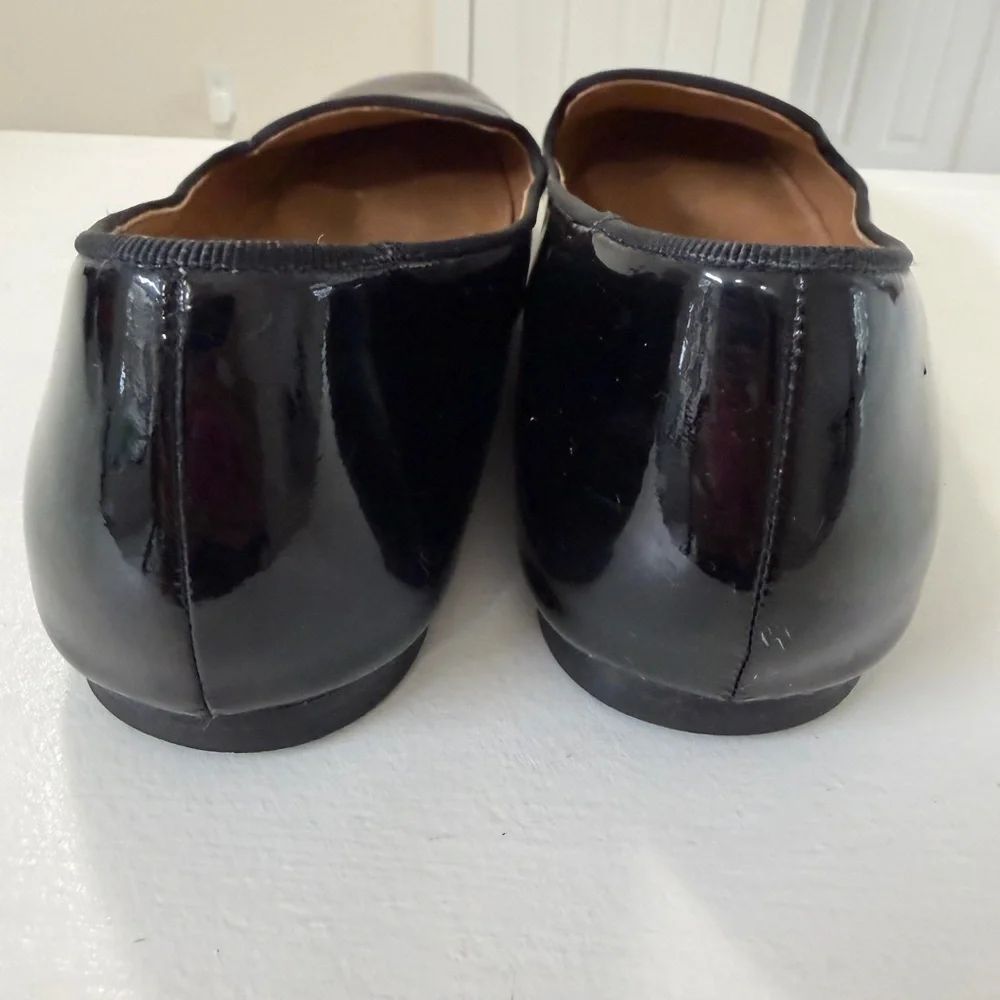 Tory Burch Samantha Black Patent Leather Loafers Size 8 - Picture 4 of 6